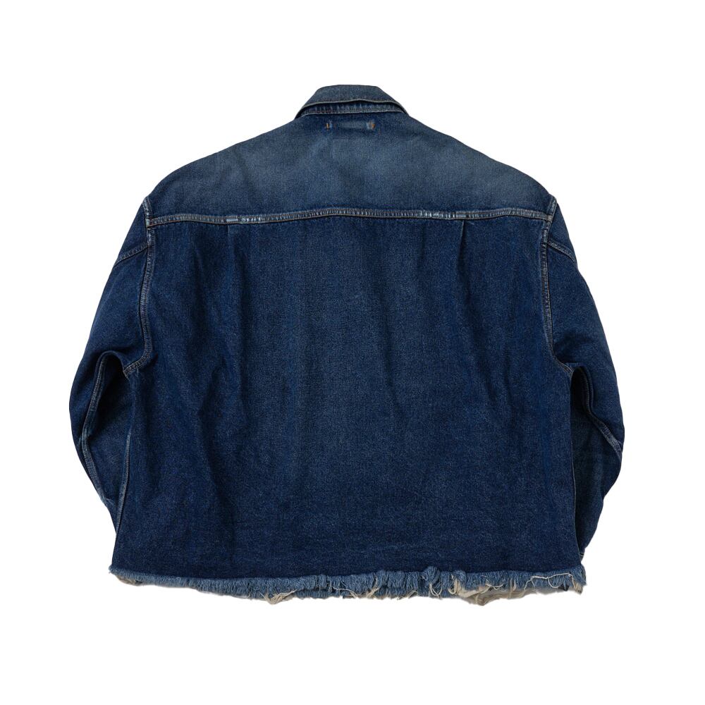 doublet CUT OFF OVERSIZED DENIM JACKET (INDIGO) 23AW13BL174
