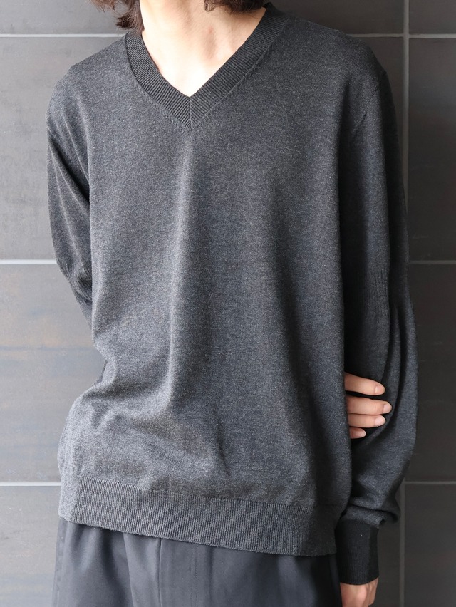 【AWARE/26AW】DOMANI V-NECK SWEATER/grey