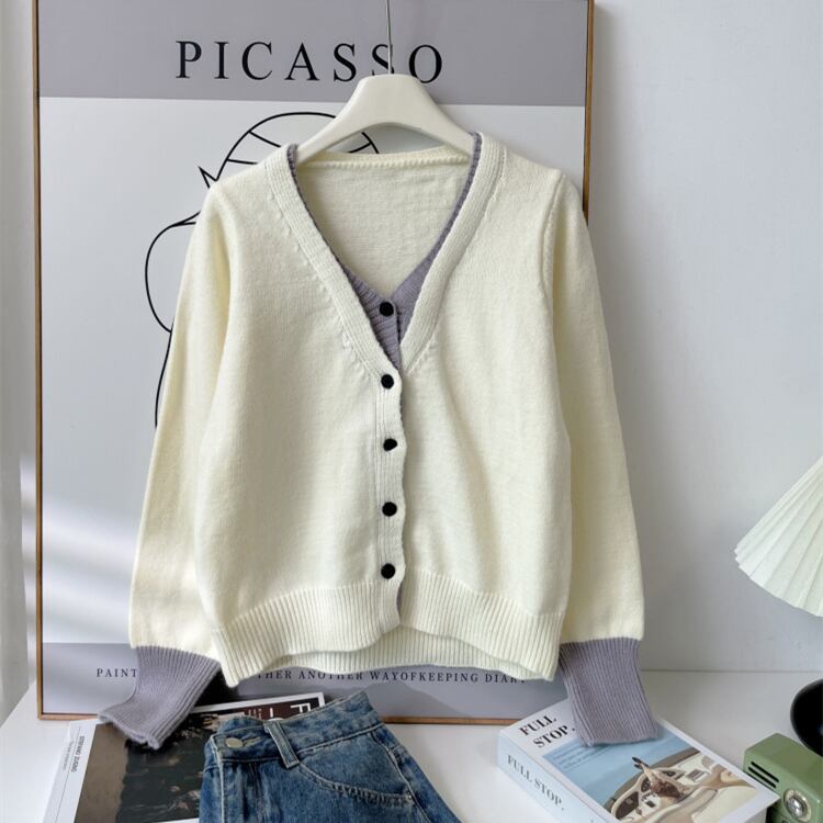 【outer】ドッキングニットカーデ M33297