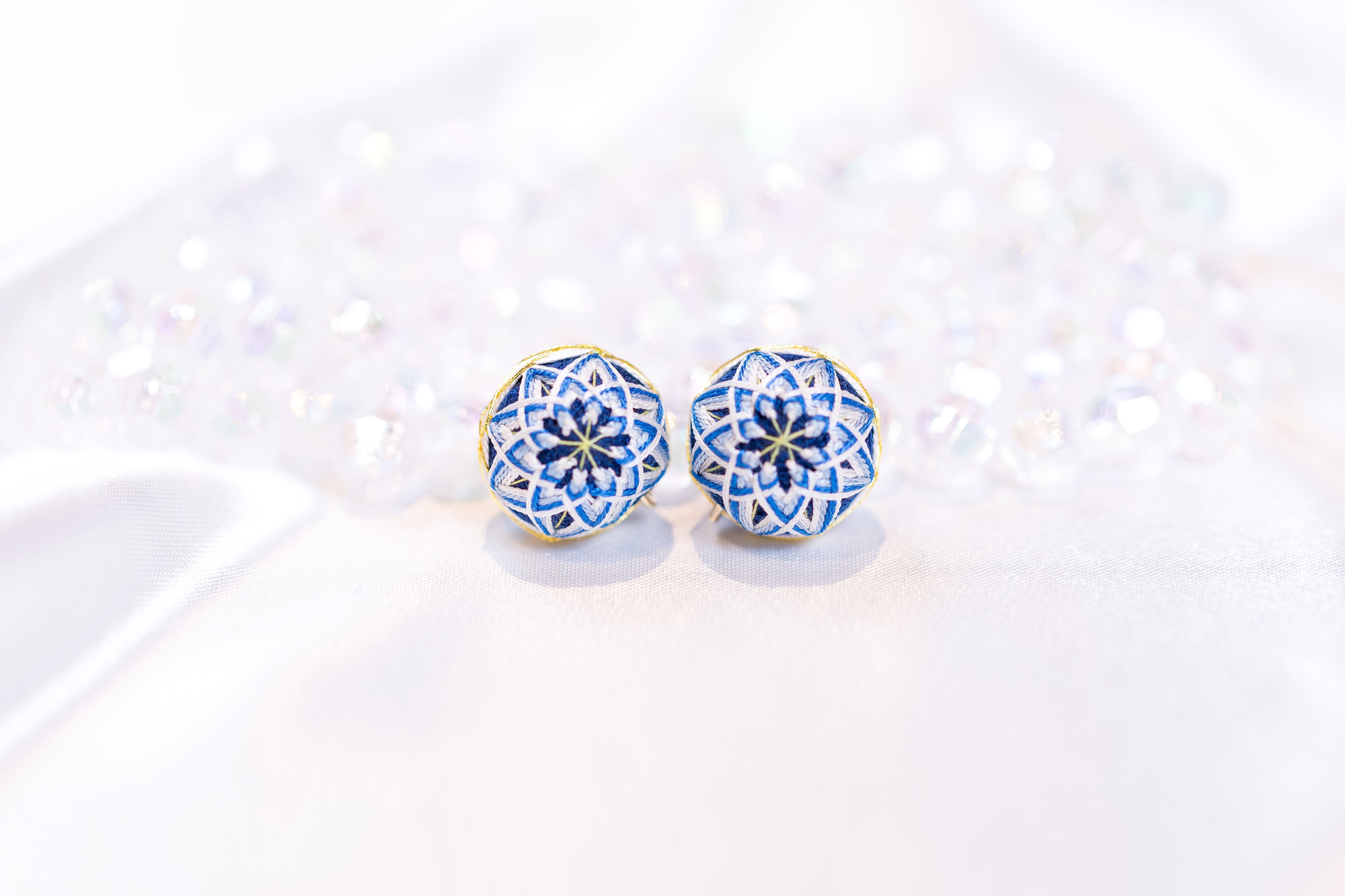 ピアス/イヤリング】菊 1.5cmてまり 富士 | はれてまり｜ HAReTEMARI
