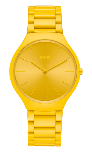 【RADO ラドー】True Thinline Les Couleurs™ Le Corbusier  Sunshine yellow 4320W シンライン ル・コルビュジエ（イエロー）／国内正規品 腕時計