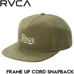 RVCA ルーカ FRAME UP CORD SNAPBACK スナップバックキャップ 帽子 BF042991 日本代理店正規品
