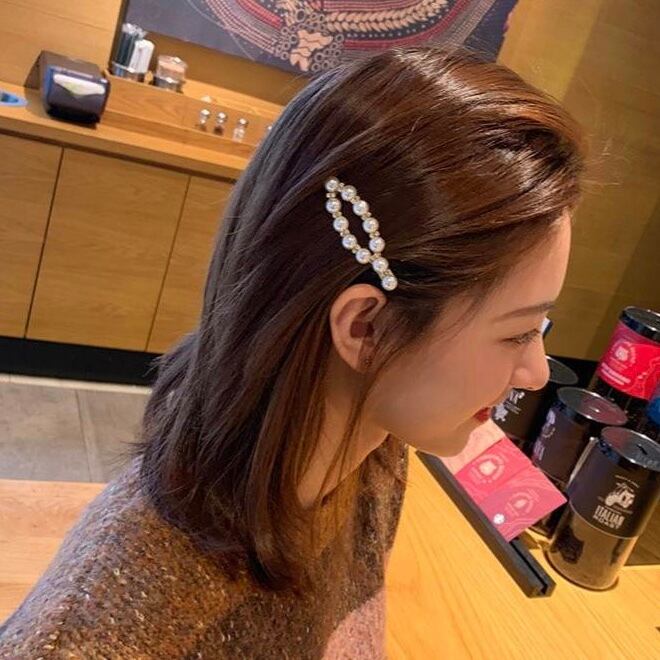 即納】ヘアクリップ３点セット♡ 韓国ヘアアクセサリー パール