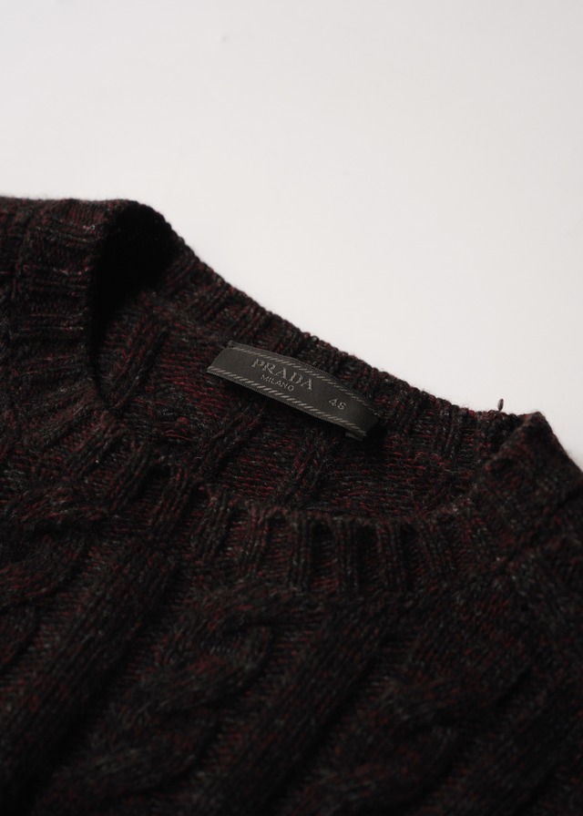 PRADA 2014 crew neck cashmere blend wool knit