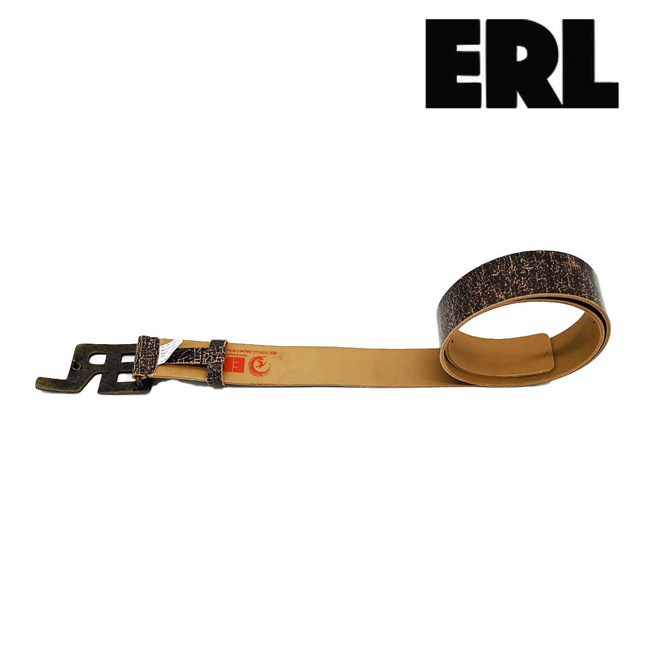 ERL - ERL LOGO SKINNY LEATHER BELT TANNED | Baby