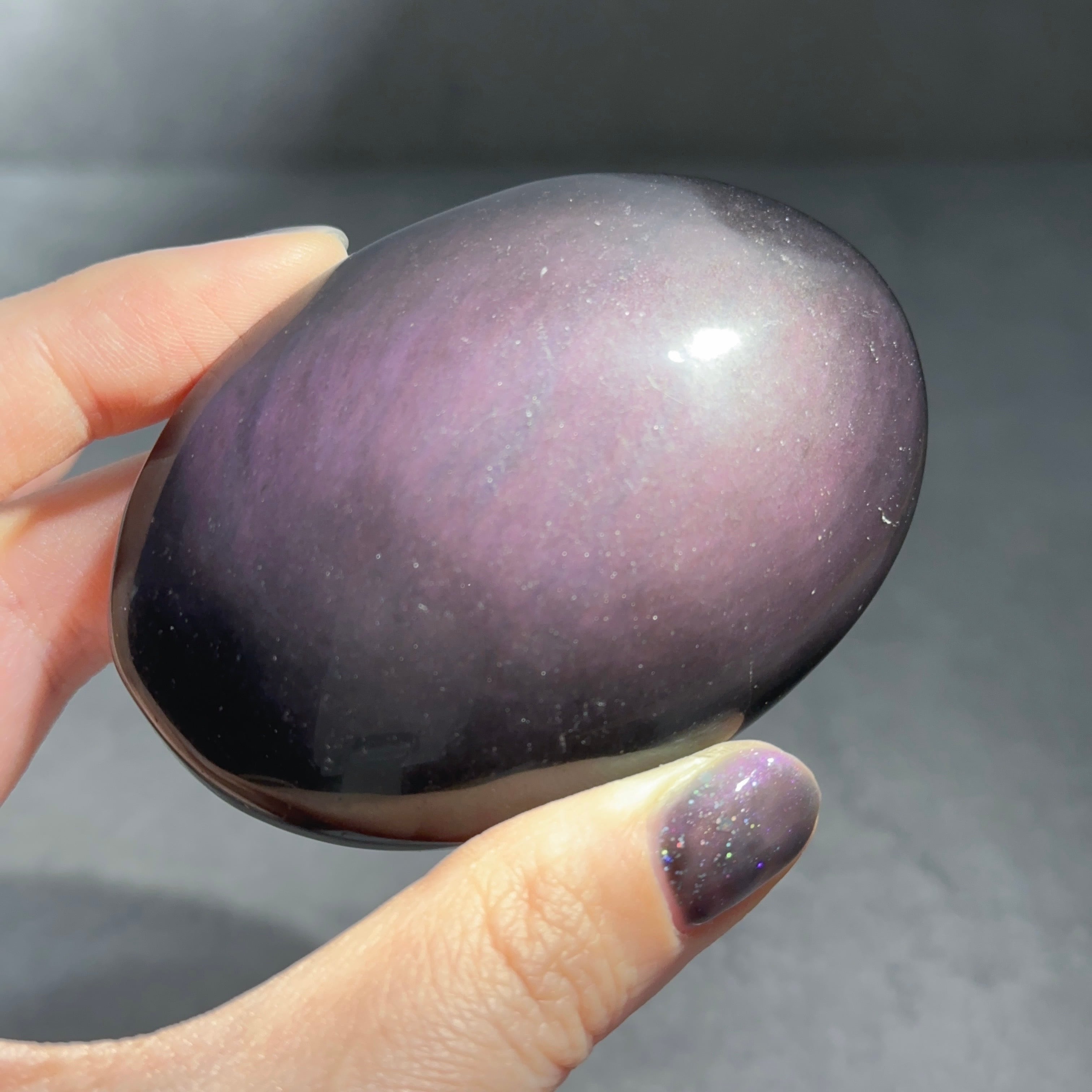 レインボーオブシディアン パーム03◇Rainbow obsidian◇天然石・鉱物・パワーストーン