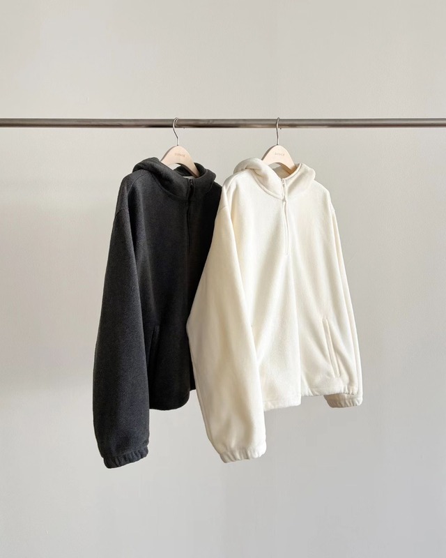 (OUNCE) mellow hoodie half zipup / 2color