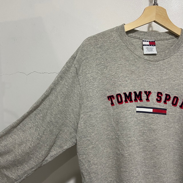 『送料無料』Tommy Jeans トミー　フロッキープリントロンT　L トミースポーツ