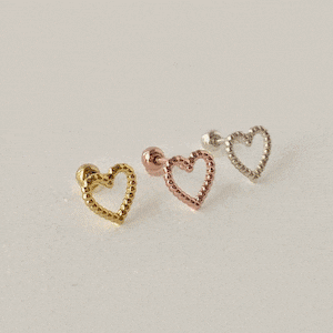 silver925 heart piercing【 3color 】No.P006