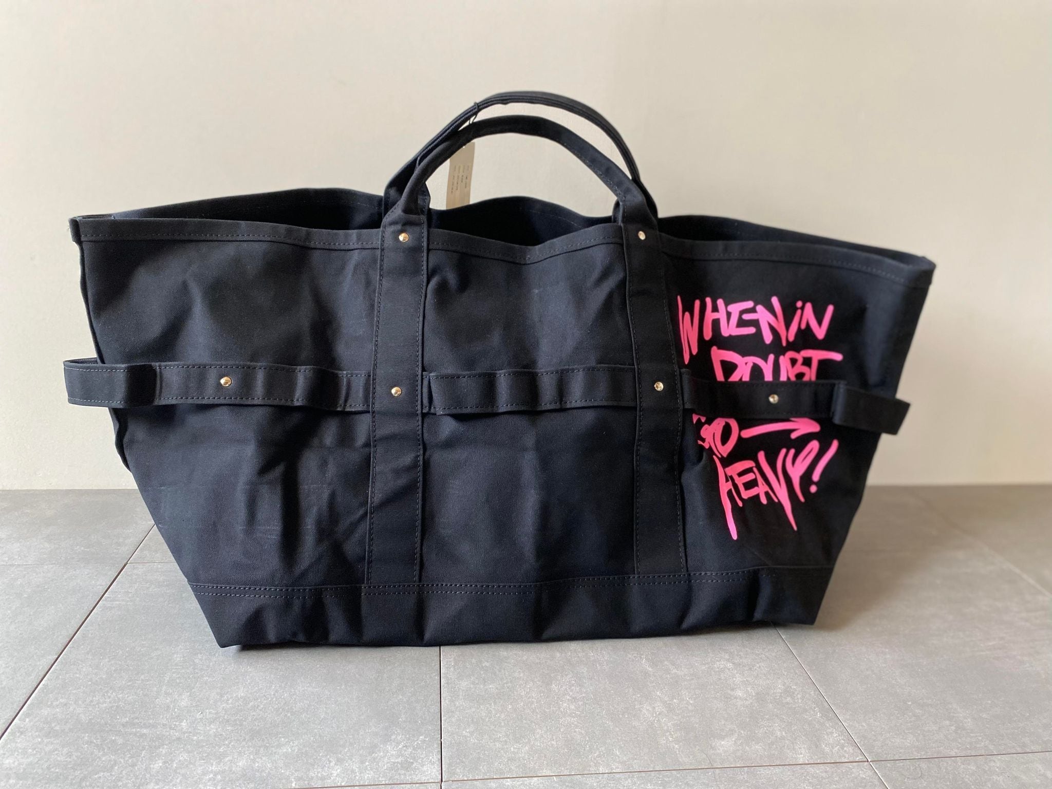 ULTRA HEAVY × TEMBEA Black hole Tote Bag /Black【小】