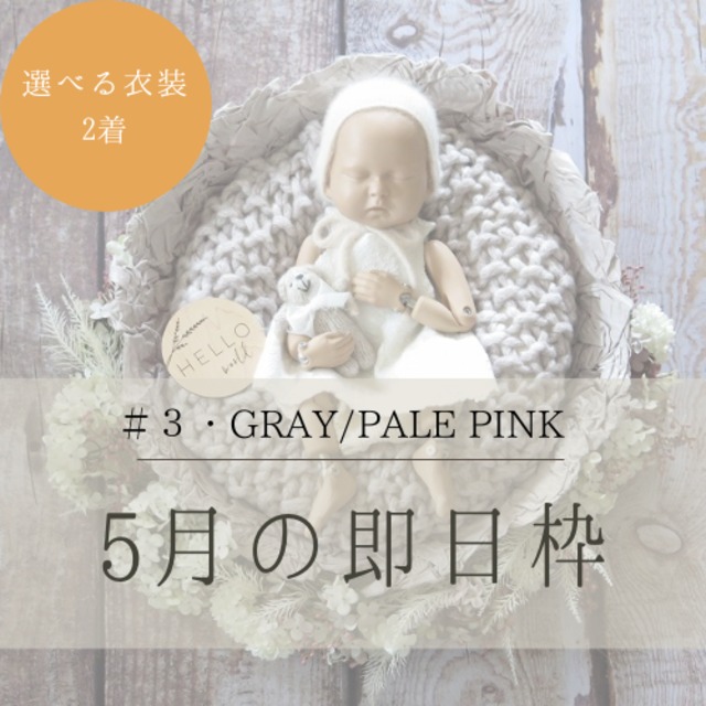 【即日枠・5月25日着】#3/GRAY×PALE PINK