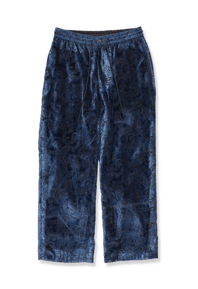 PAISLEY VELVET PANTS NAVY