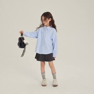 秋水色ストライプTシャツ