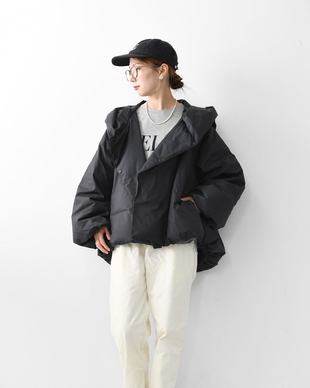 mizuiro ind [ミズイロ インド] hooded short down JK [3-270053
