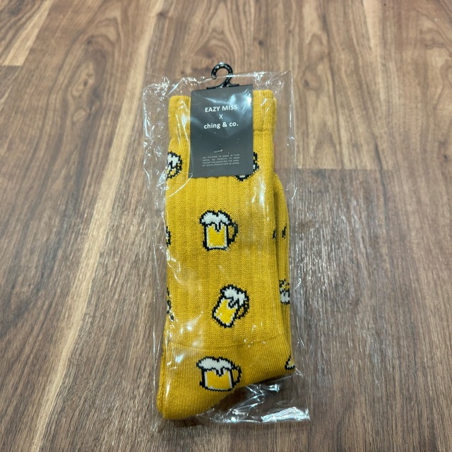 【EAZY MISS】beer socks/yellow