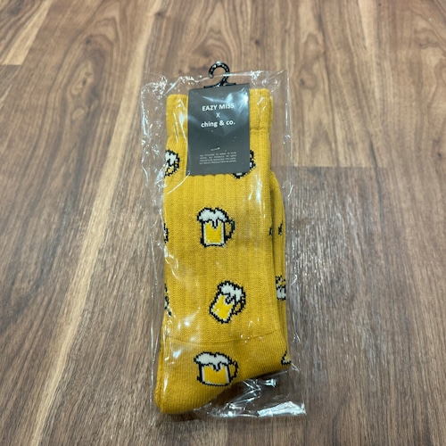 【EAZY MISS】beer socks/yellow