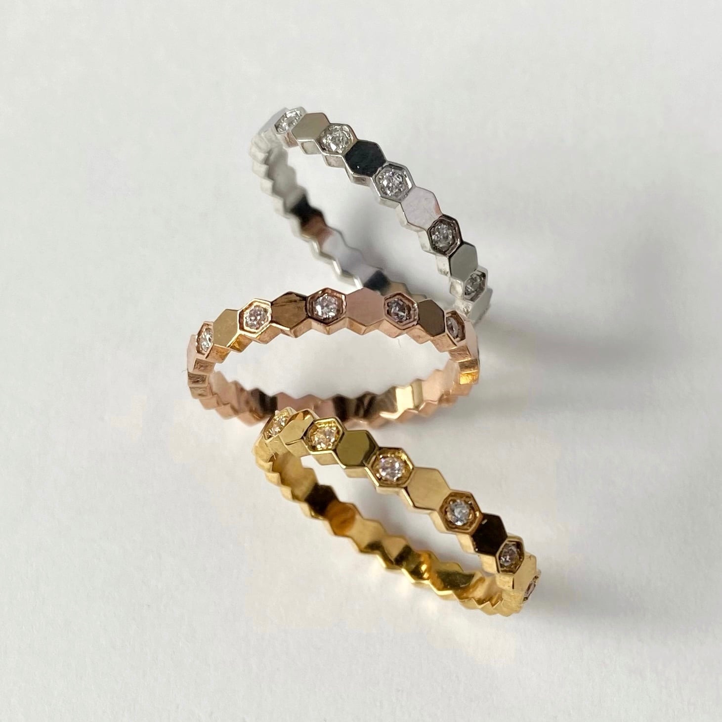 ジルコニアA】ハニカム リング MR422 | emu