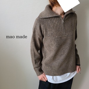 【mao made】フロントZIPプルオーバー(241135)