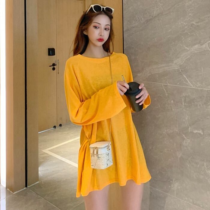 スプリングオータムルーズロングスリーブTシャツ 長袖 春物 秋物 YY-ファッション14560432380