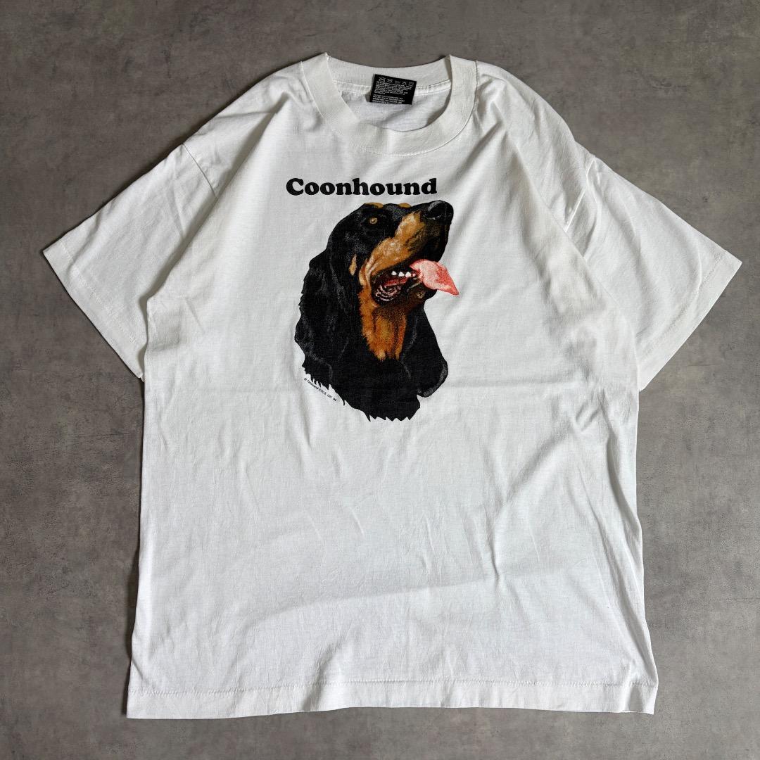 フルーツオブザルーム アニマルTシャツ 犬 古着 90s XL 白 20156 フルーツオブザルーム Tシャツ シングル 古着 90s XL 白 20808 | fuufu
