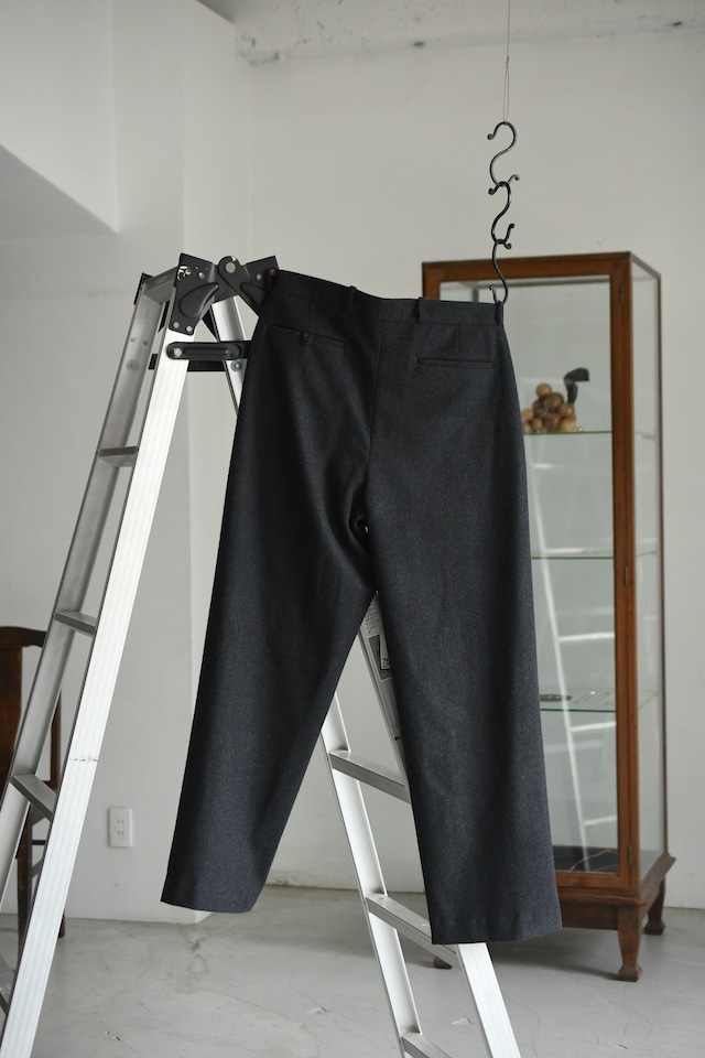 A.PRESSE / Wool Flannel Wide Trousers (Charcoal)
