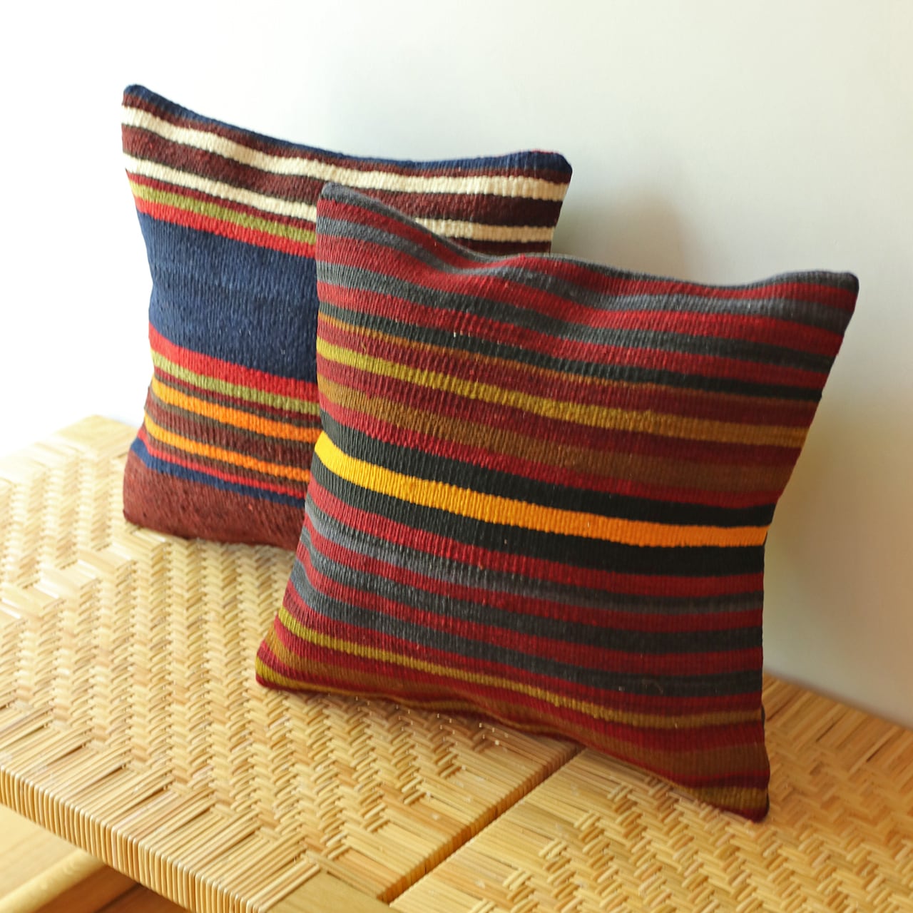 クッションカバー　キリム　オールドキリム オールドキリム クッションカバー ヴィンテージ ウール コットン
