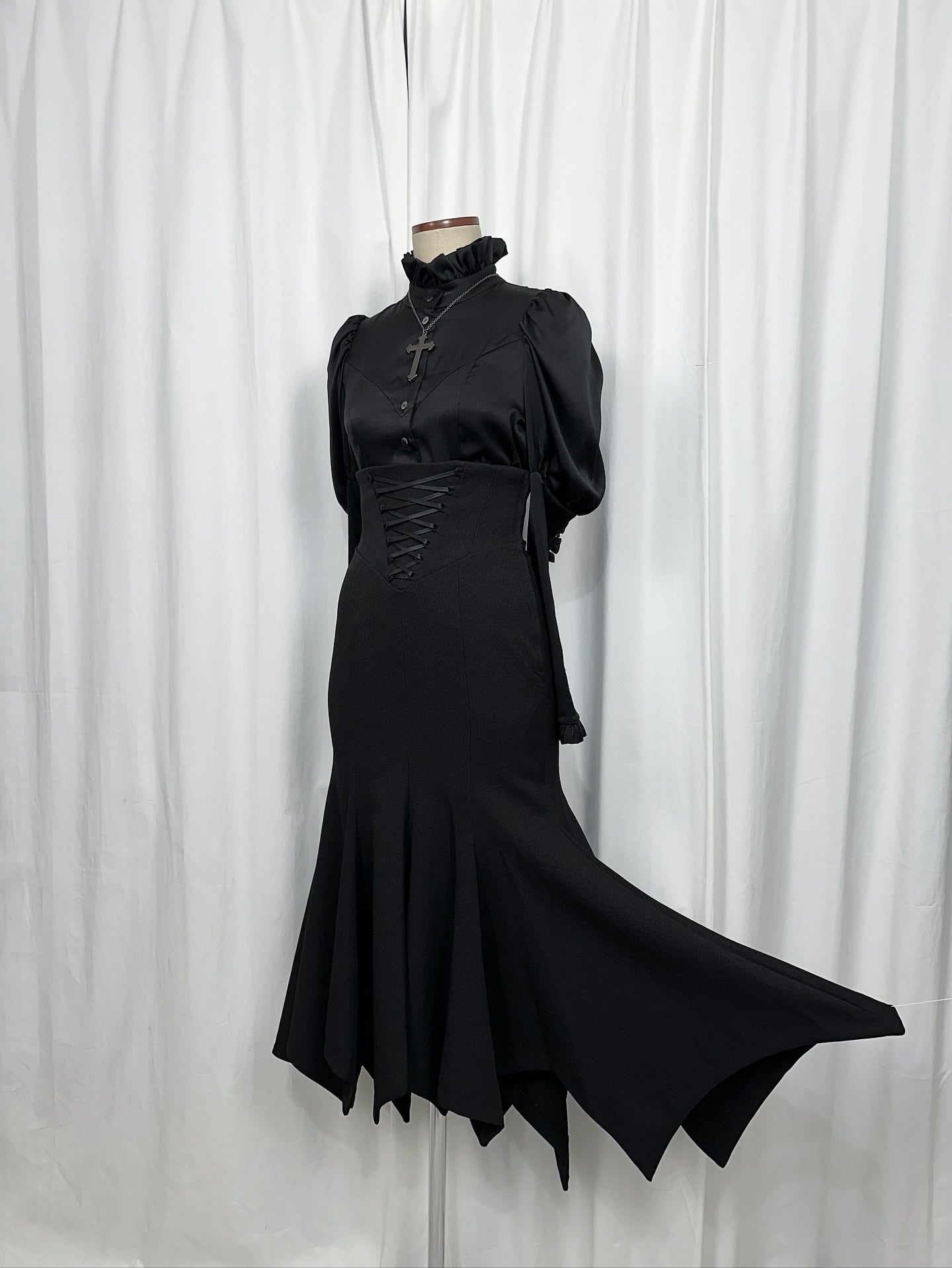 鬱矢マイ様向　Alpstola　スカート＆リボンセット　ボルドーストライプ柄 鬱矢マイ様向 Alpstola スカート＆リボンセット ボルドー