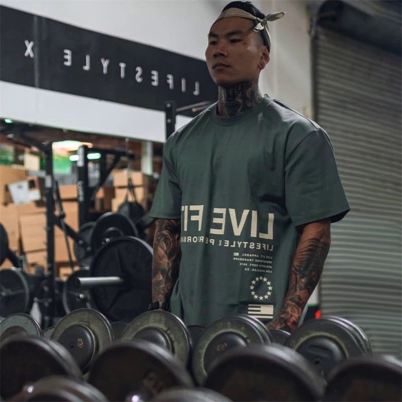 LVFT. LIVE FIT T-shirt オーバーサイズ フィットネス/スポーツウェア