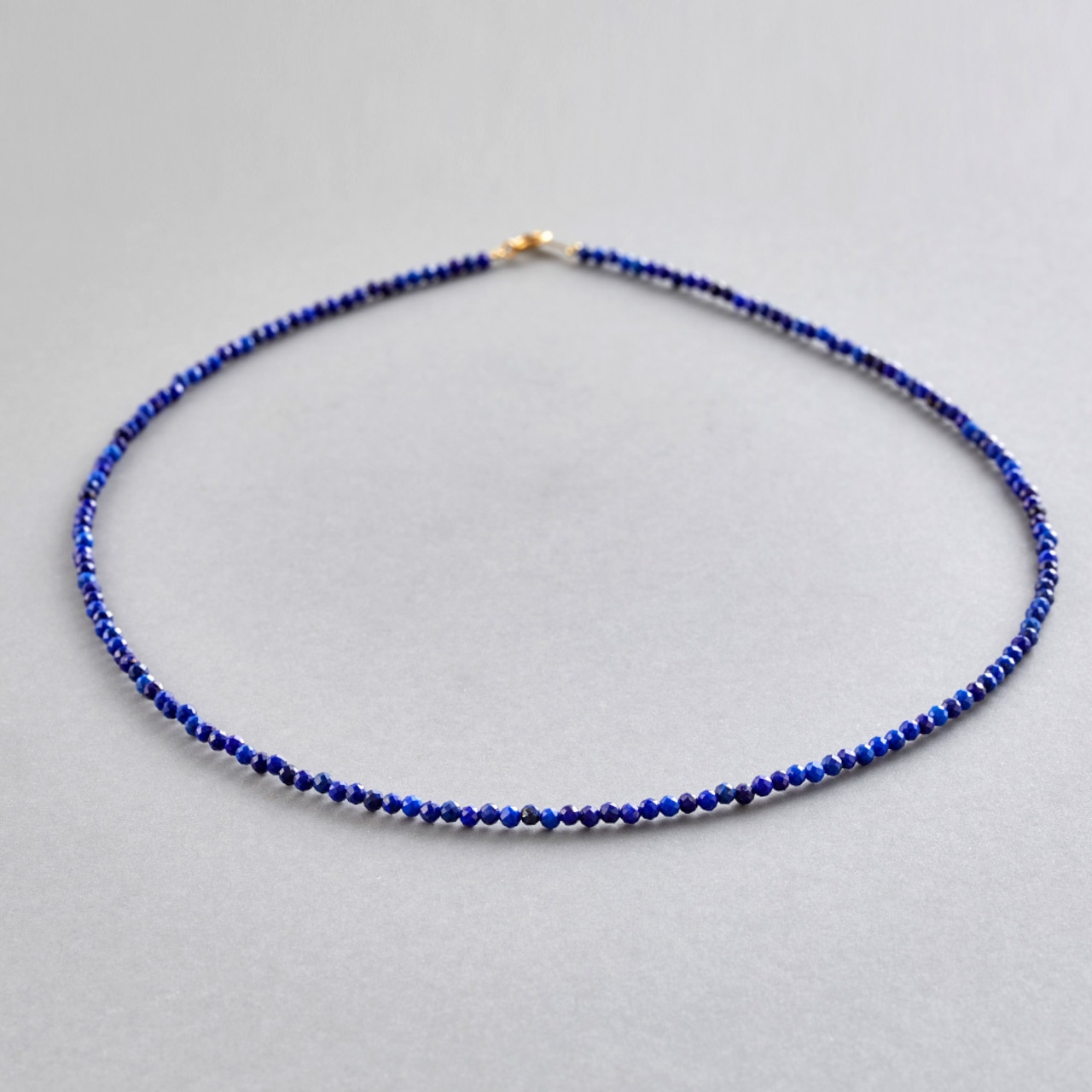 ラピスラズリ ファセットカット ネックレス 42㎝ ne1194