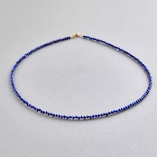 ラピスラズリ ファセットカット ネックレス 42㎝ ne1194