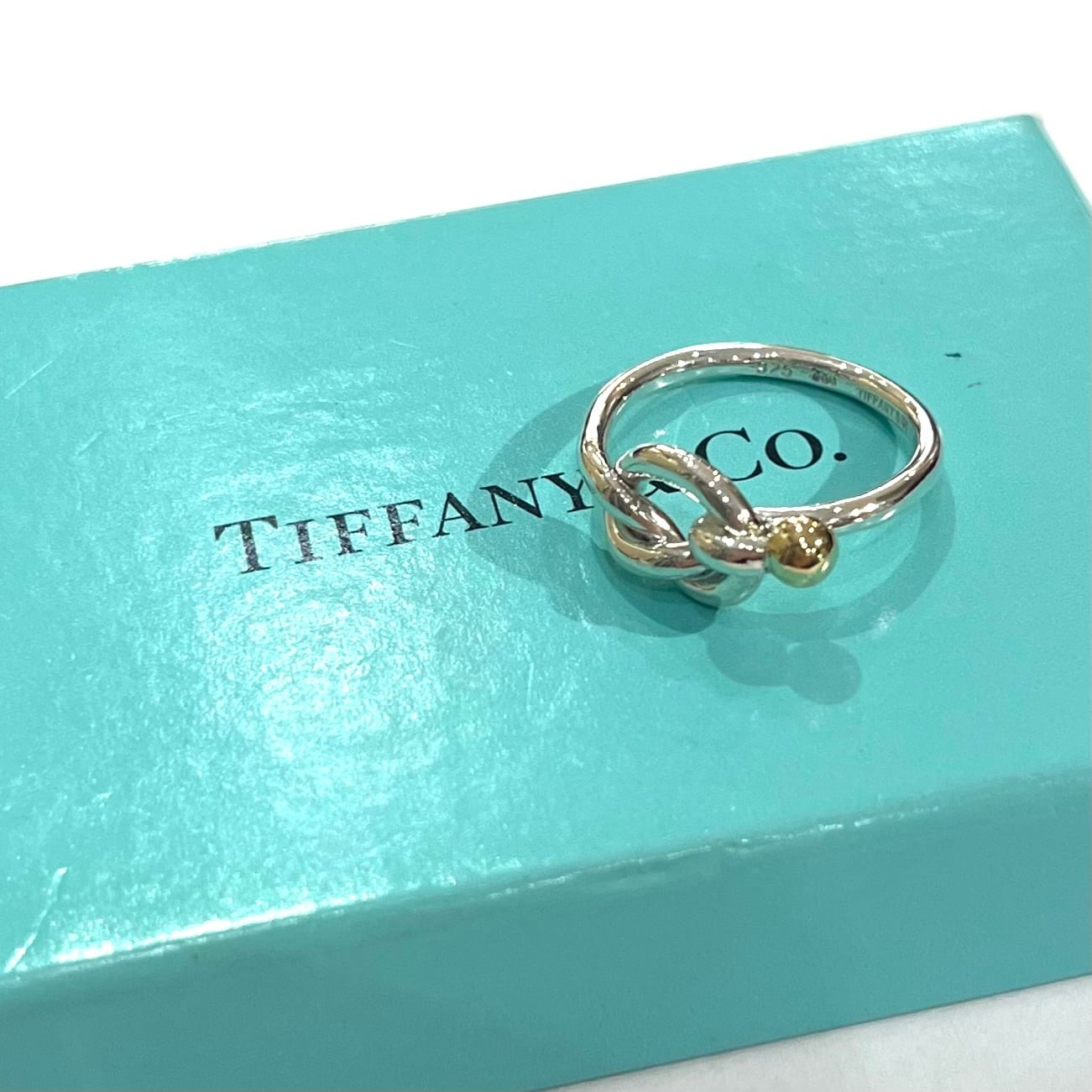 希少サイズ2091 【 TIFFANY&CO. 】TIFFANY &CO silver925.K18 12号ラブ