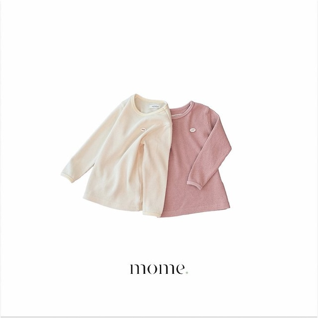 【取寄】MOME ワッフルデイリーTシャツ｜秋服｜韓国子供服｜ 26/AT