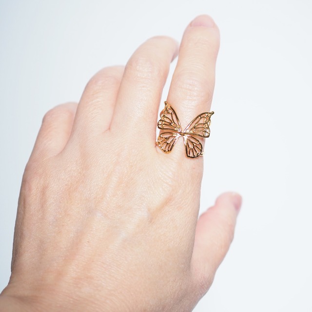 Fairy Butterfly Ring 〜蝶のフリーサイズリング〜(gold)
