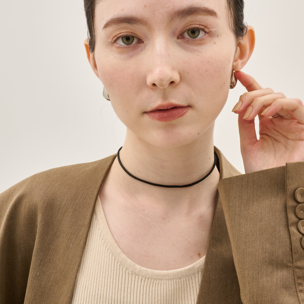 stainless code choker necklace SN088