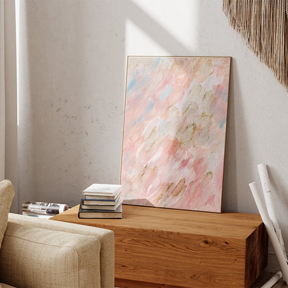 ポスター ペイント抽象画 / i0924 / パステルカラー モダンアート