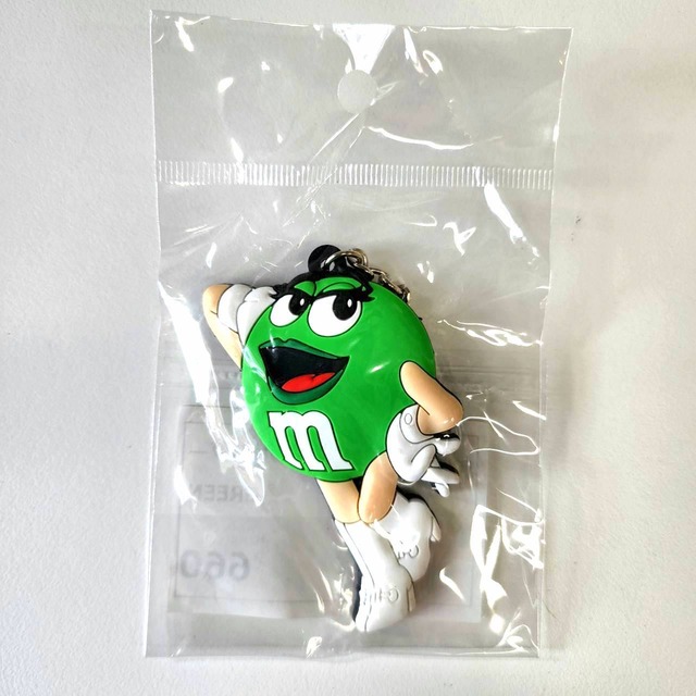 【M&M's】ラバーキーホルダー　グリーン