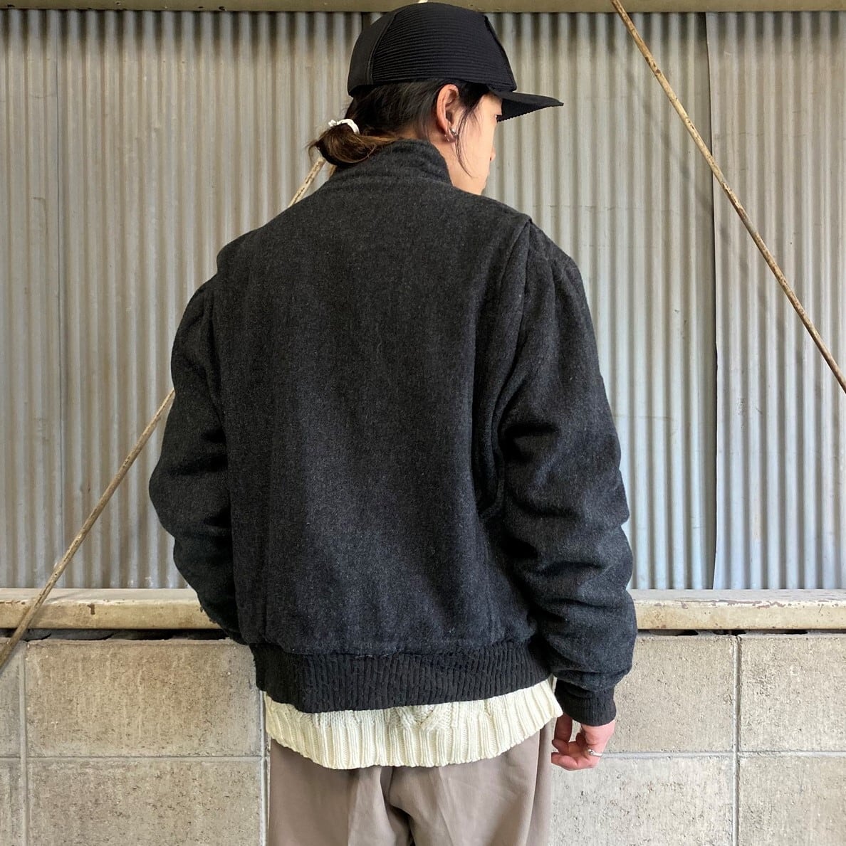 ウールリッチ 80s ヴィンテージ ウールジャケット グレー系 WOOLRICH メンズ   【230929】