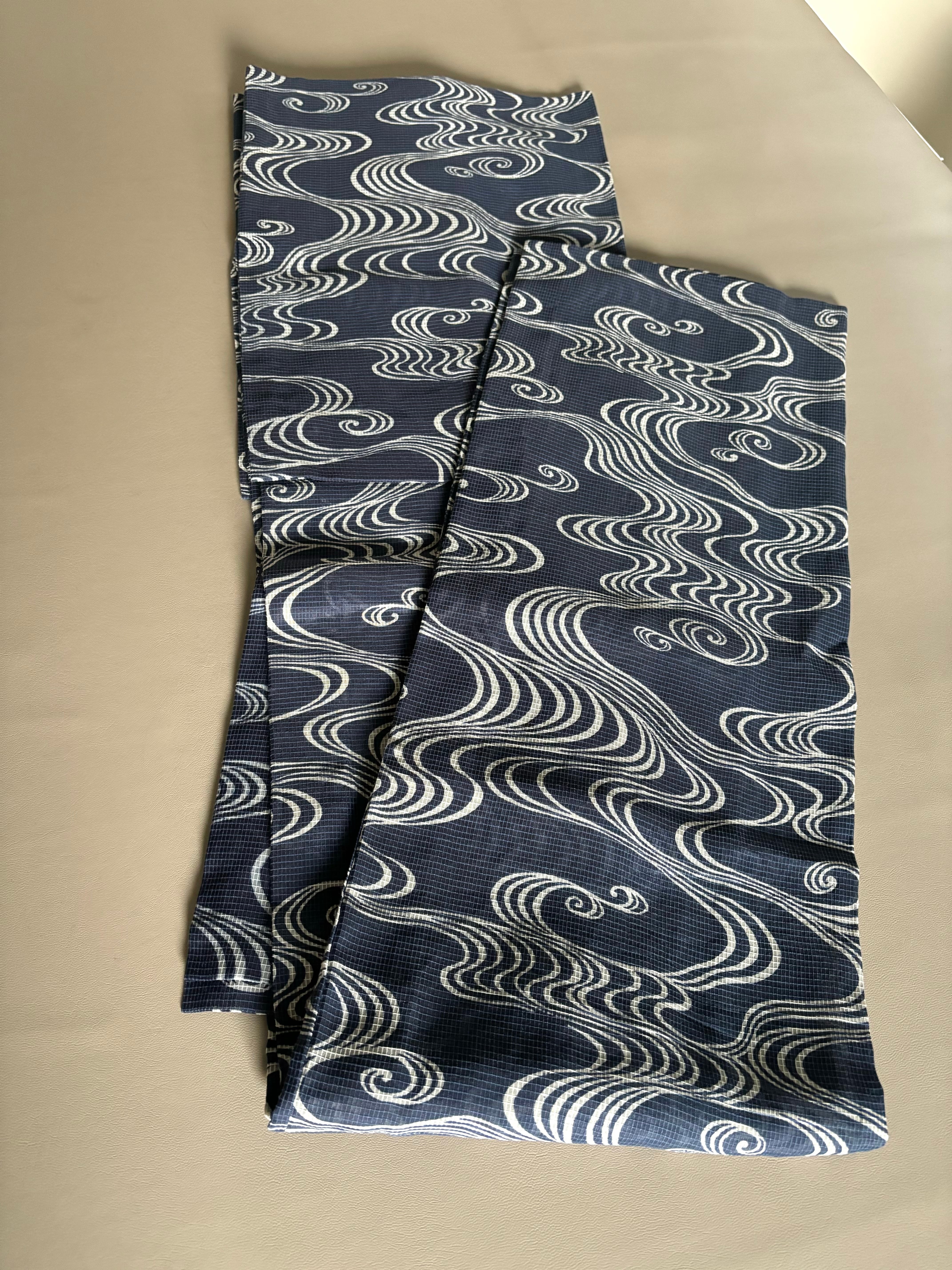 竺仙 絹紅梅 藍色×白 光琳水 極美品 竺仙 絹紅梅 藍色×白 光琳水 | きもの奏