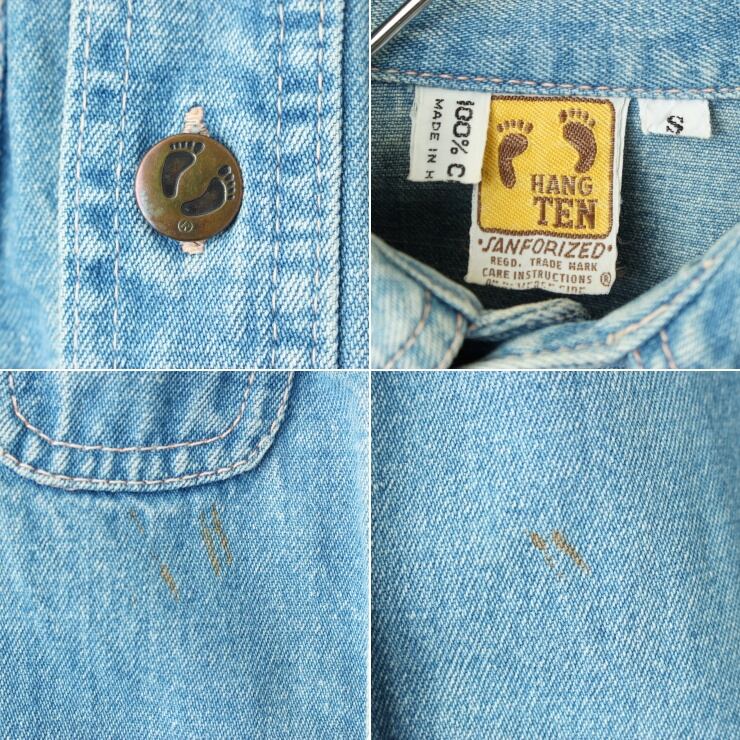 １９７０S HANG TEN スウェット オールドサーフ オールドスケート スケートボード ロングボード OLDSCHOOL SKATEBOARD CALIFORNIA SURFING old HANG TEN デザインTシャツ フェード シングルステッチ 90ｓ