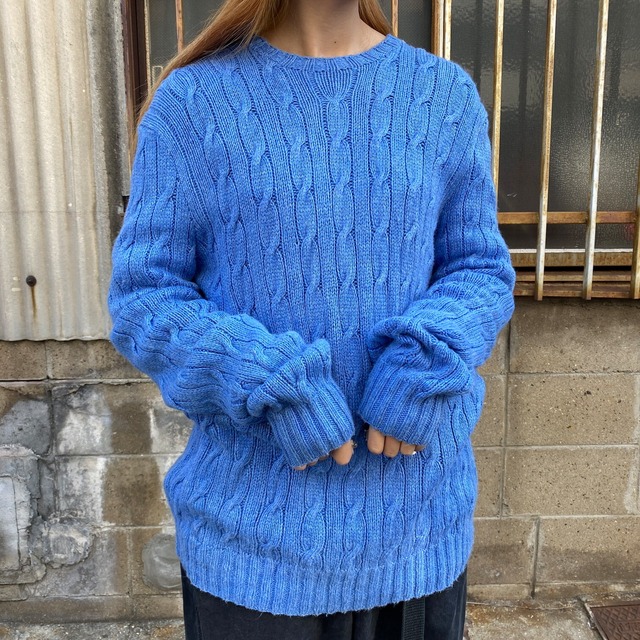Polo by Ralph Lauren ポロバイラルフローレン ケーブル編み シルク 
