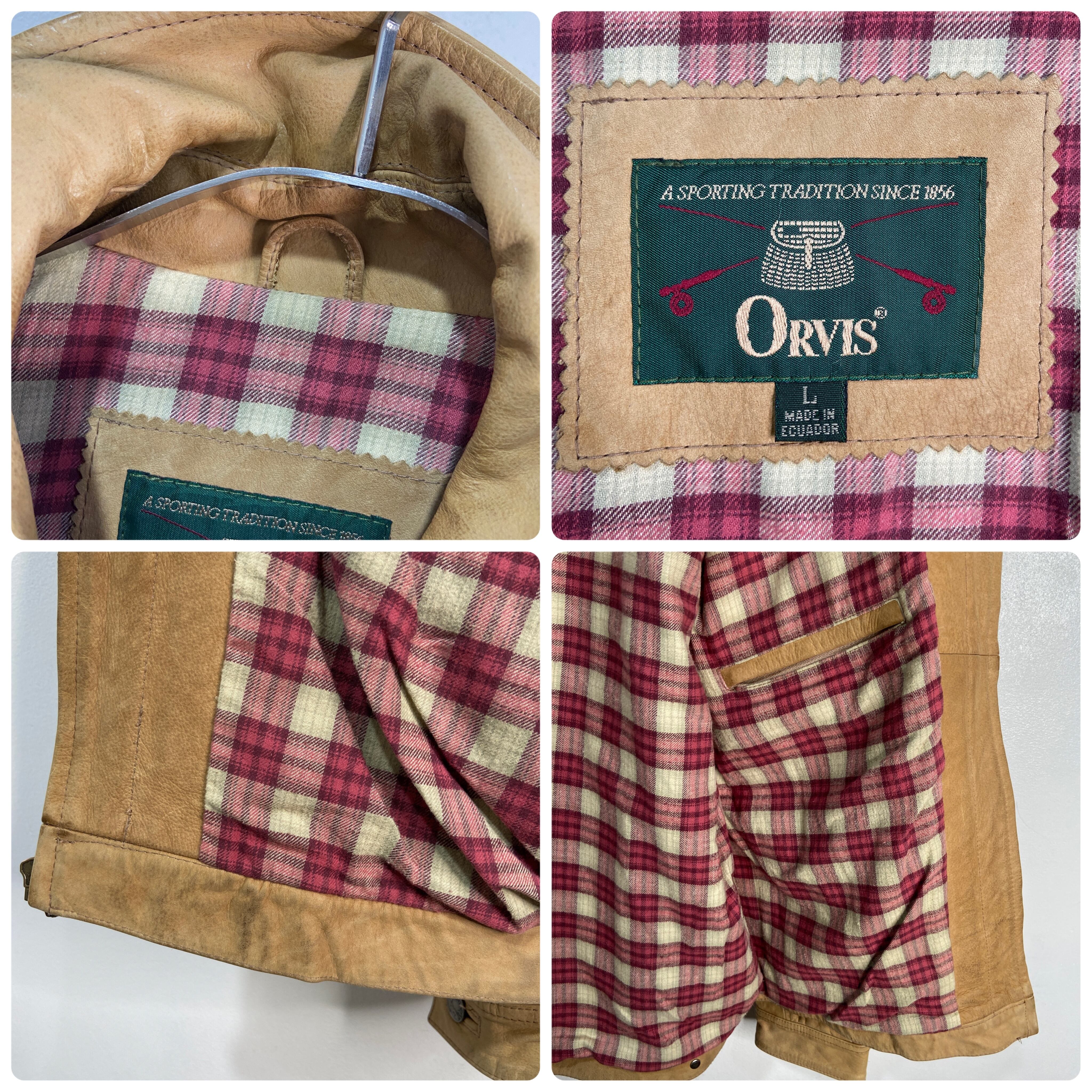 希少 レア 90s ORVIS オービス レザージャケット ベージュ L 希少 レア 90s ORVIS オービス レザージャケット ベージュ L