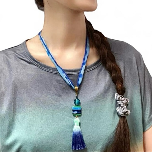 シェルストライプネックレス