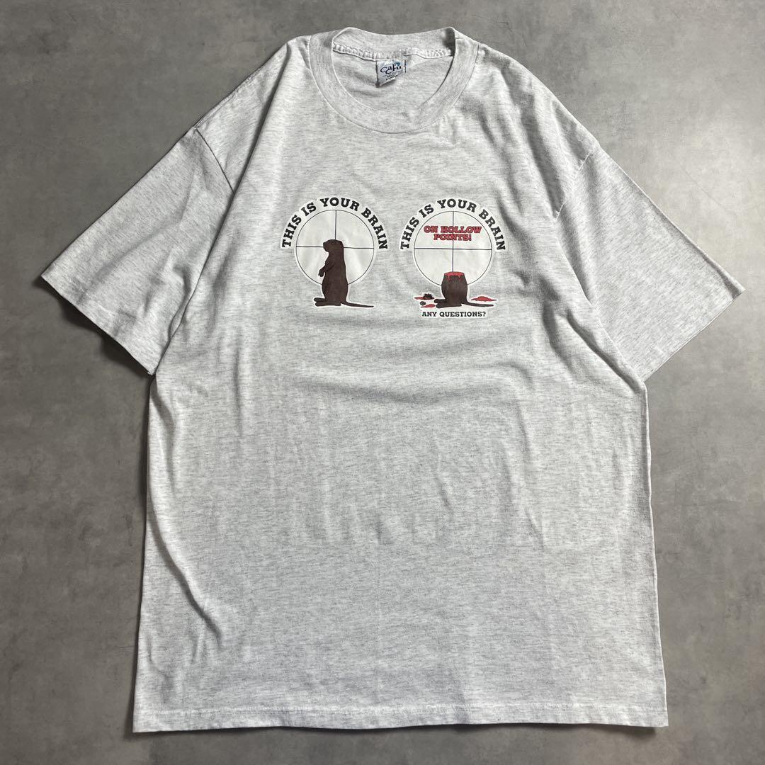 90s USA製 おもしろプリント ジョーク vintage T-shirt