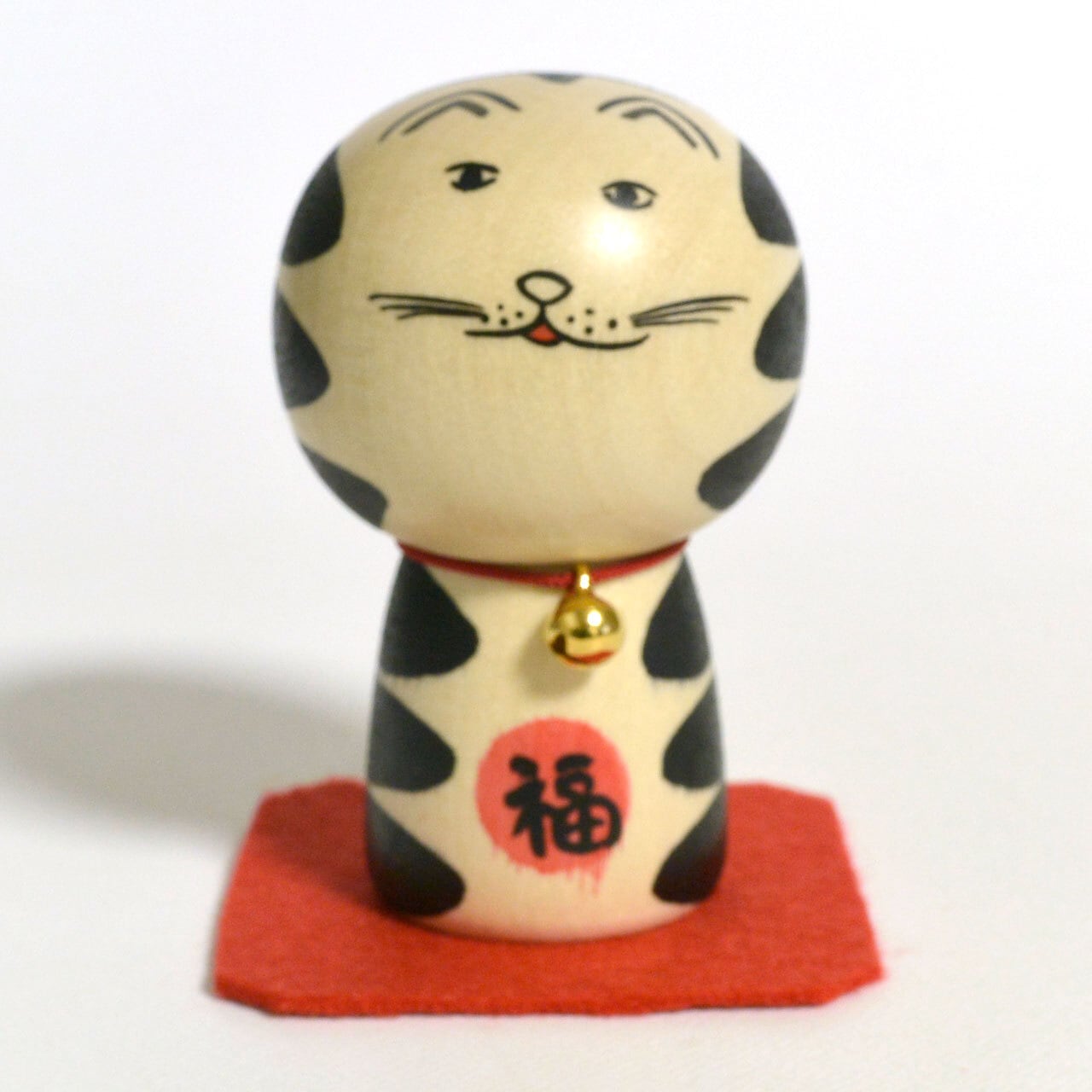 福ねここけし 約2寸 約6cm 鈴木敬 工人（作並系）#0360 | コケシア