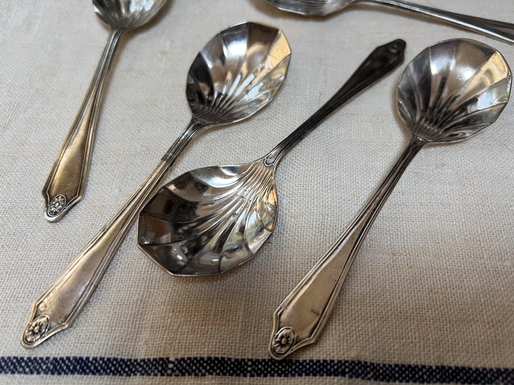 シェル型スプーン フランスアンティーク 銀メッキ ヴィンテージ