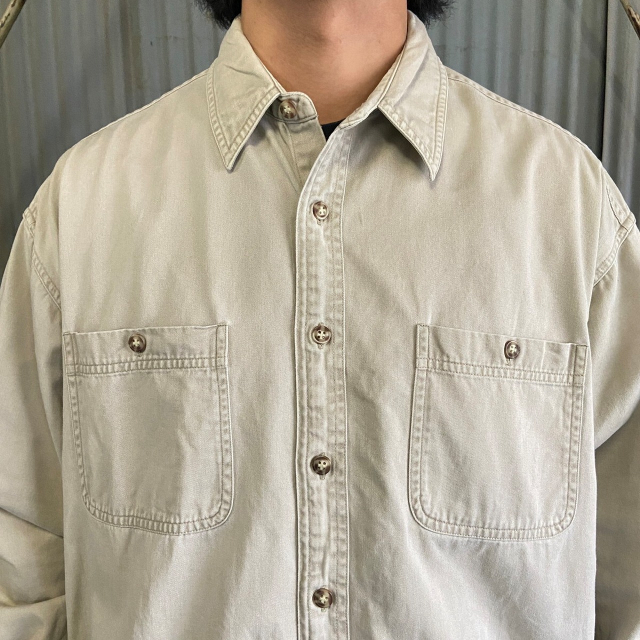 90年代 OLD GAP オールドギャップ コットン 長袖シャツ メンズXL 古着 