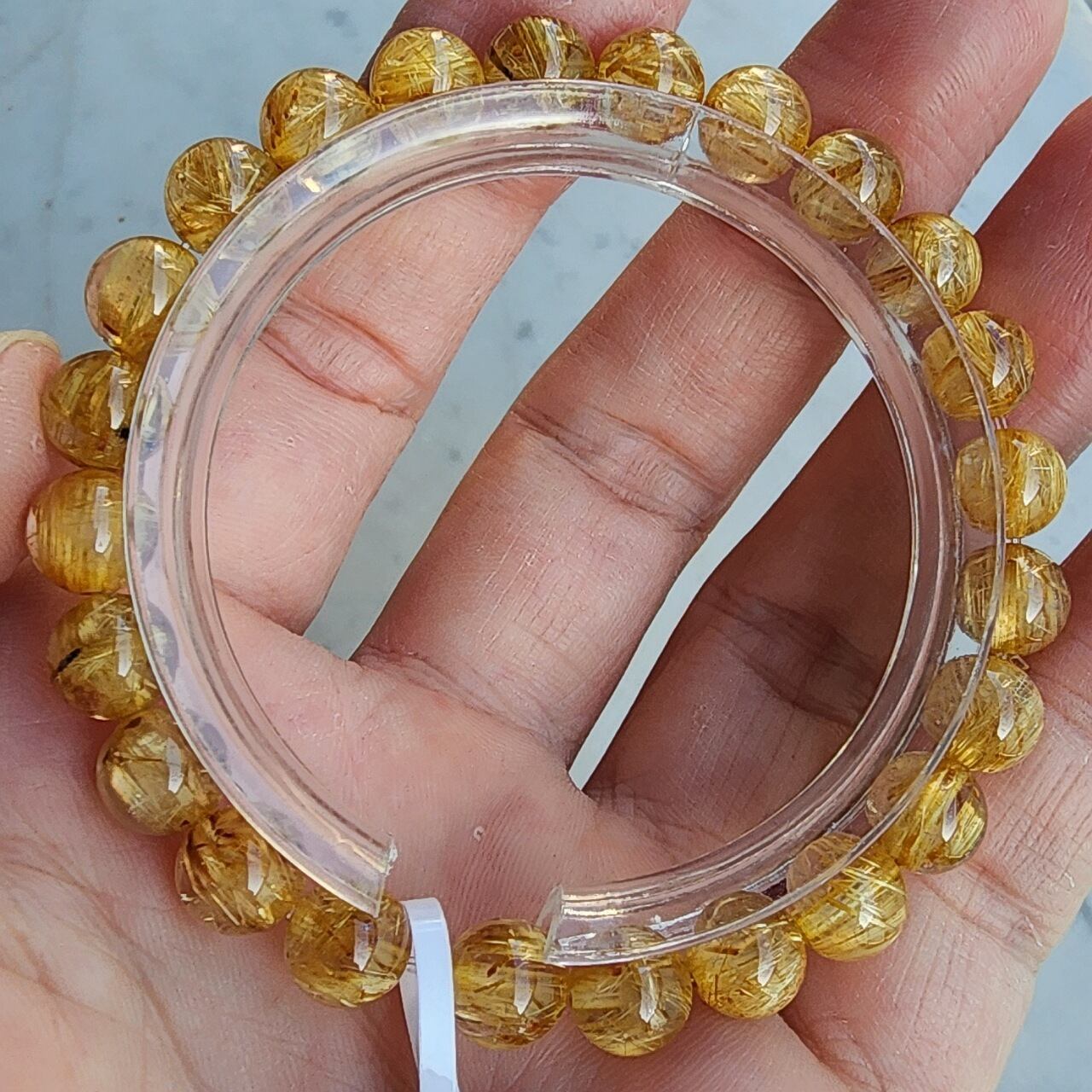 SU066《no.10》】高品質ゴールドタイチンルチル 天然石 1点物 | 天然石  