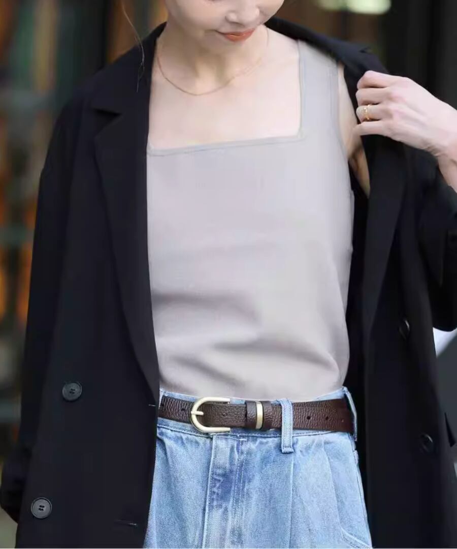 スクエアネック◆ニットタンクトップ【t-10410】