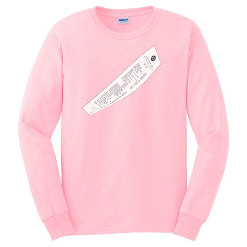 RECEIPT LONG SLEEVE TEE SHIT(SHIRT)