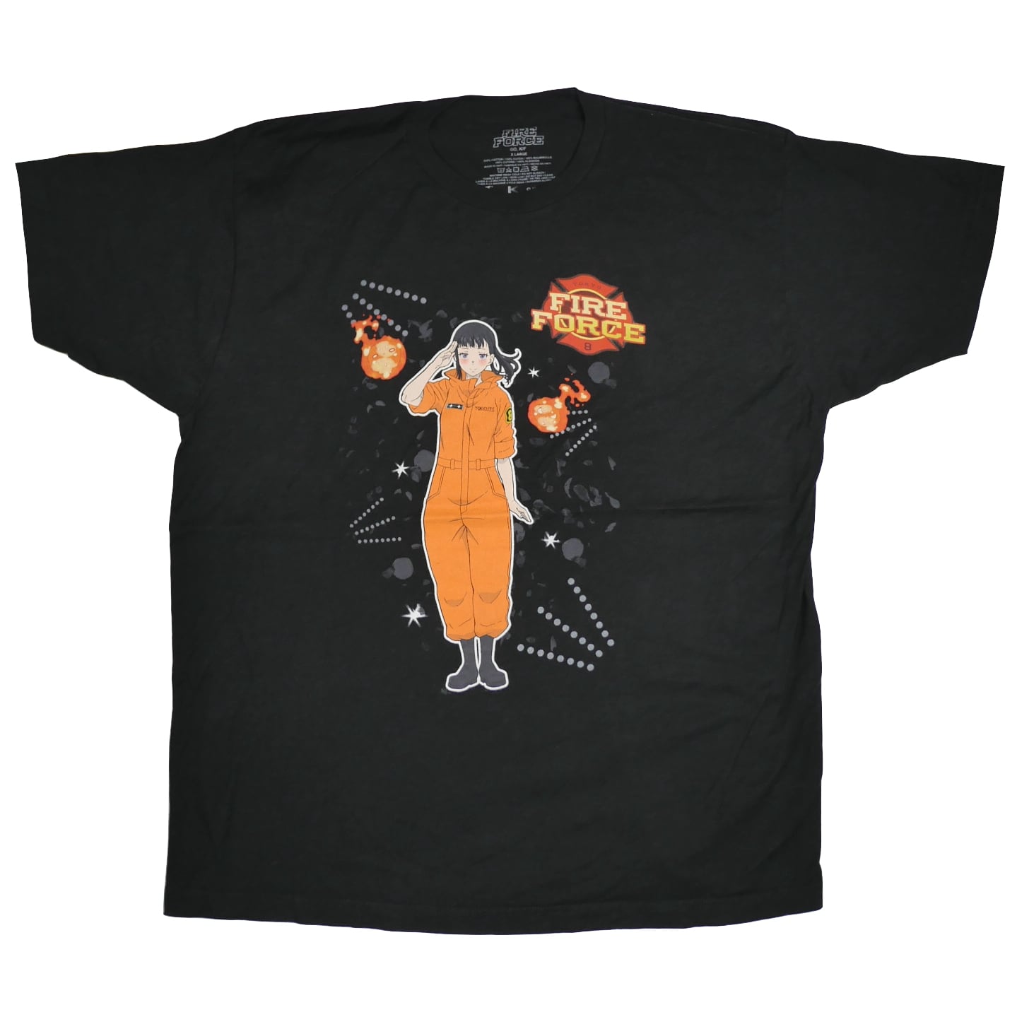 USED【XL】Anime Fire Force Maki Oze 炎炎ノ消防隊 茉希尾瀬 Tee